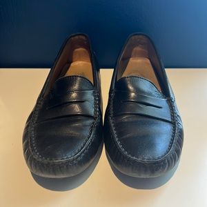Black Leather Tod’s Loafers